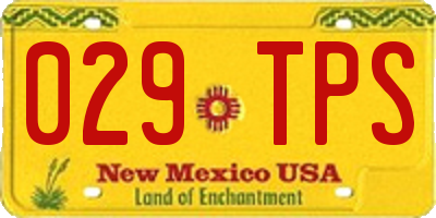 NM license plate 029TPS