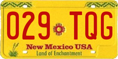 NM license plate 029TQG