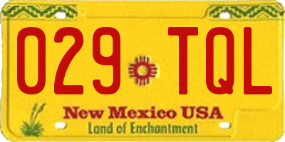 NM license plate 029TQL