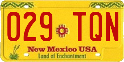 NM license plate 029TQN