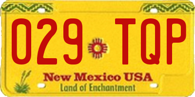 NM license plate 029TQP