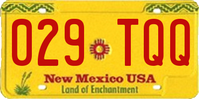 NM license plate 029TQQ