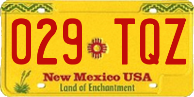 NM license plate 029TQZ