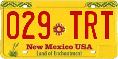 NM license plate 029TRT