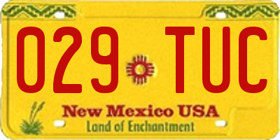 NM license plate 029TUC
