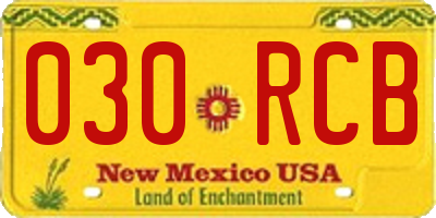 NM license plate 030RCB