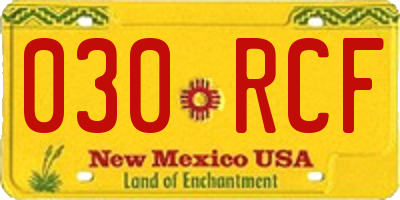 NM license plate 030RCF