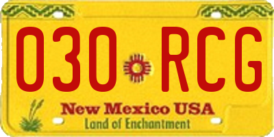 NM license plate 030RCG
