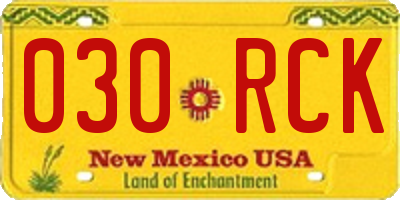 NM license plate 030RCK