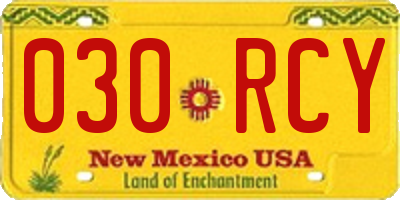 NM license plate 030RCY