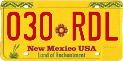 NM license plate 030RDL