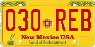 NM license plate 030REB