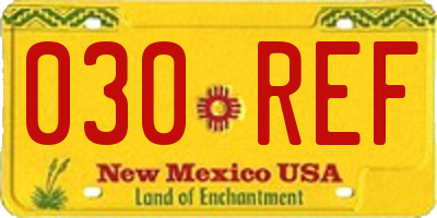 NM license plate 030REF
