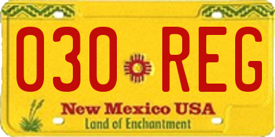 NM license plate 030REG