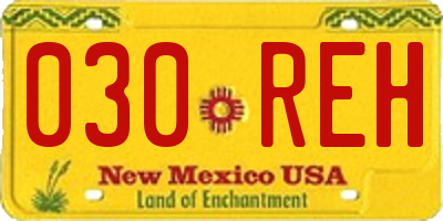 NM license plate 030REH