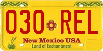 NM license plate 030REL