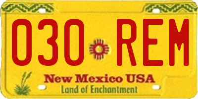 NM license plate 030REM