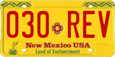 NM license plate 030REV