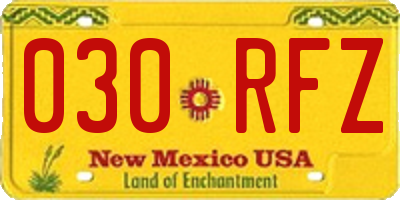 NM license plate 030RFZ