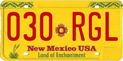 NM license plate 030RGL