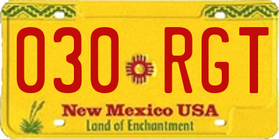 NM license plate 030RGT