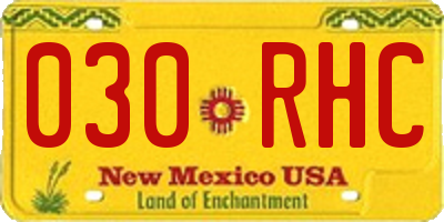 NM license plate 030RHC