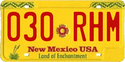 NM license plate 030RHM