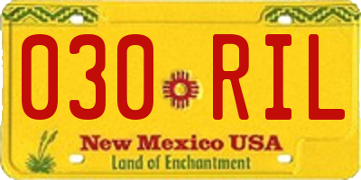NM license plate 030RIL