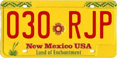 NM license plate 030RJP