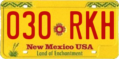 NM license plate 030RKH