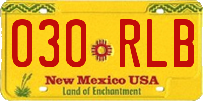 NM license plate 030RLB
