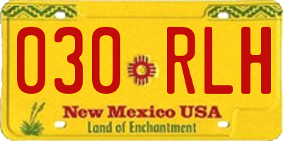 NM license plate 030RLH