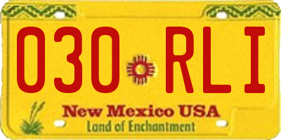 NM license plate 030RLI