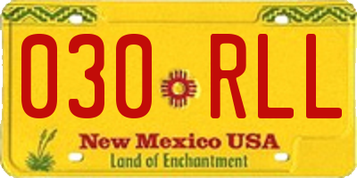 NM license plate 030RLL