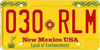NM license plate 030RLM