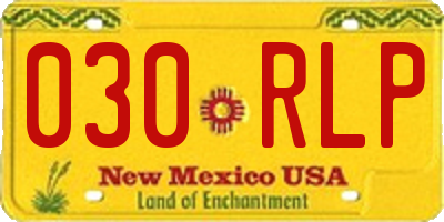 NM license plate 030RLP
