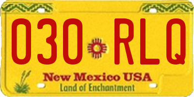 NM license plate 030RLQ