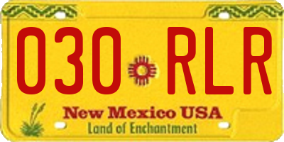 NM license plate 030RLR