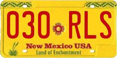 NM license plate 030RLS