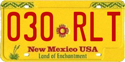 NM license plate 030RLT