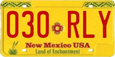 NM license plate 030RLY