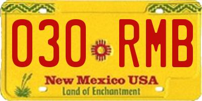 NM license plate 030RMB