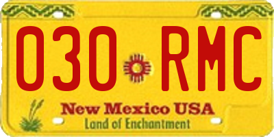 NM license plate 030RMC