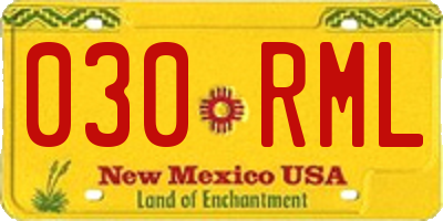 NM license plate 030RML
