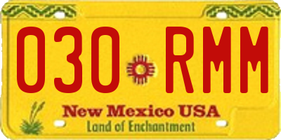 NM license plate 030RMM
