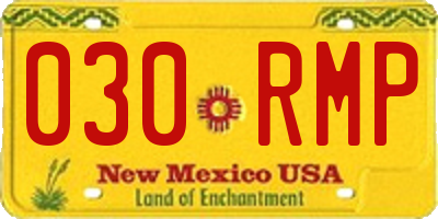 NM license plate 030RMP