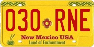 NM license plate 030RNE