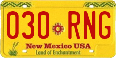 NM license plate 030RNG