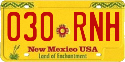 NM license plate 030RNH