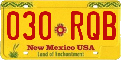 NM license plate 030RQB